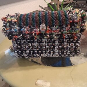 Kurt Geiger Vibrant Tweed Shoulder Bag
